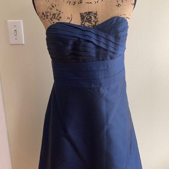 Ann Taylor Celebrations blue strapless silk dress - Picture 4 of 11
